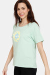 Zivame One Love Knit Cotton Top - Pastel Green — thumbnail 2
